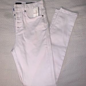 Banana republic white high waisted skinny jeans